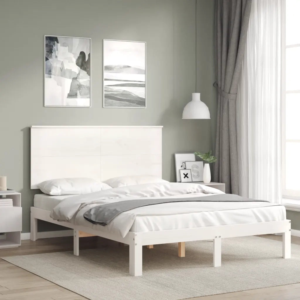 Giroletto con Testiera Bianco Small Double Legno Massello 3193632