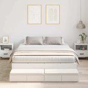 Struttura letto con contenitore Bianco 135 cm Legno multistrato 3335701