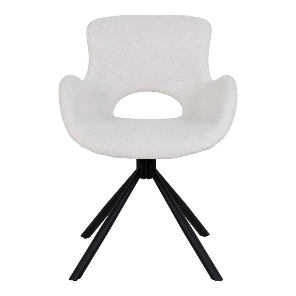 Set di 2 Sedie Amorim, Bianco, Tessuto, 58x59x82,5 cm
