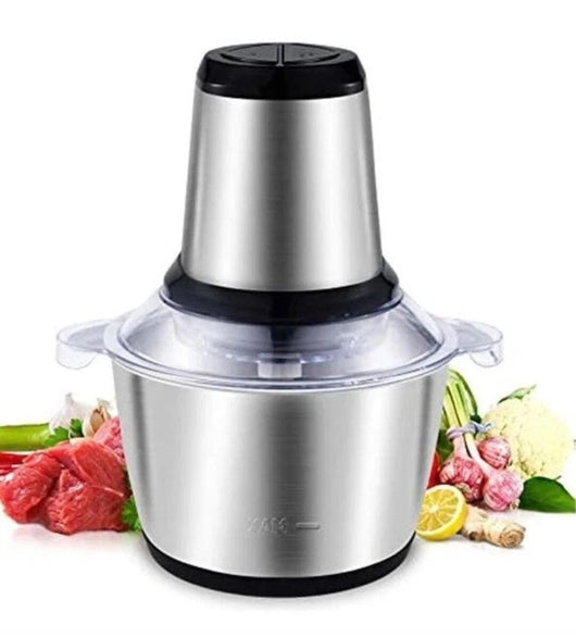 Tritatutto da cucina elettrico 3 Litri Mixer Frullatore 650w con Ciotola Staccabile in Acciaio da Cucina Veloce Tritaverdure con 3 Lame