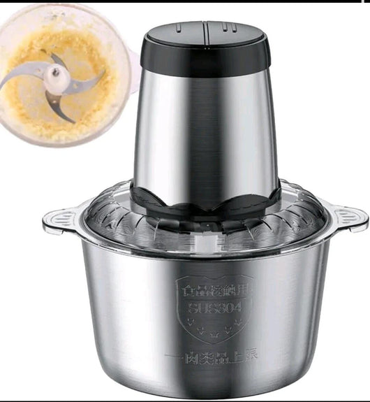 Tritatutto da cucina elettrico 3 Litri Mixer Frullatore 650w con Ciotola Staccabile in Acciaio da Cucina Veloce Tritaverdure con 3 Lame