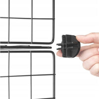 Recinto nero in metallo per cani, conigli, gatti e cuccioli 108 x 108 cm