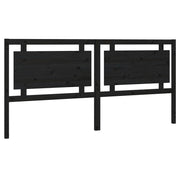 Testiera | Testata per Letto Nera 205,5x4x100cm in Legno Massello di Pino