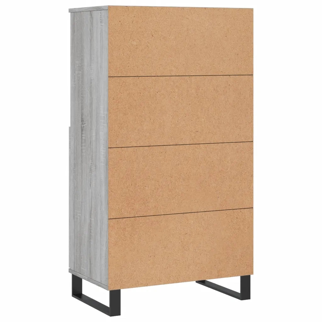 Credenza Grigio Sonoma 60x36x110 cm in Legno Multistrato 831498