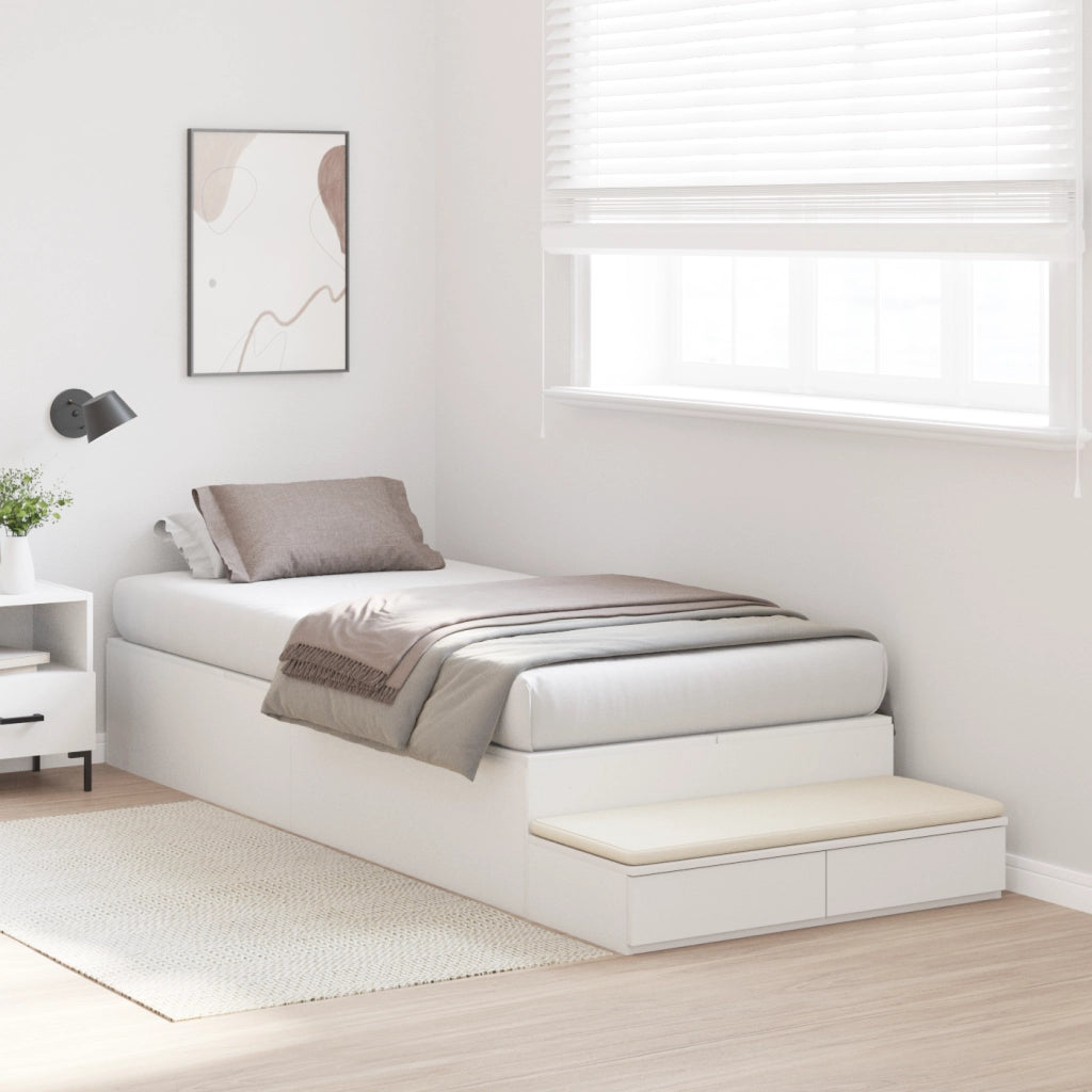 Struttura letto con contenitore Bianca 90x190 cm