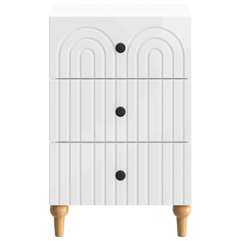 Armadio da Notte con cassetto Bianco Lucido 43x 41 x 66,5 cm