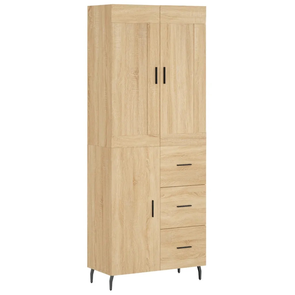 Credenza Rovere Sonoma 69,5x34x180 cm in Legno Multistrato 3199828