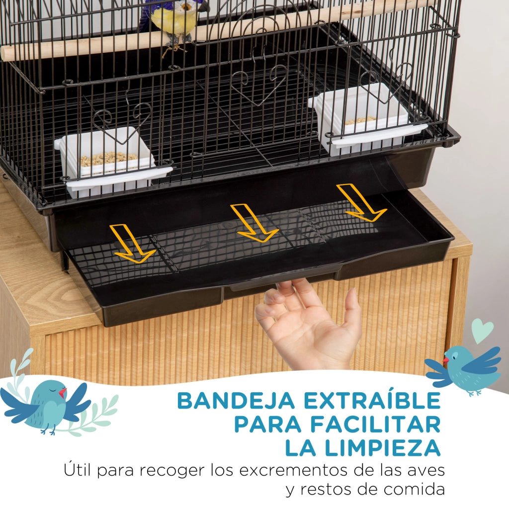 Gabbia per Uccelli ¨C zephmum ¨C Nero 50.5x41x63 cm