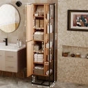 Mobiletto alto da bagno, stile loft, industriale, moderno, marrone chiaro