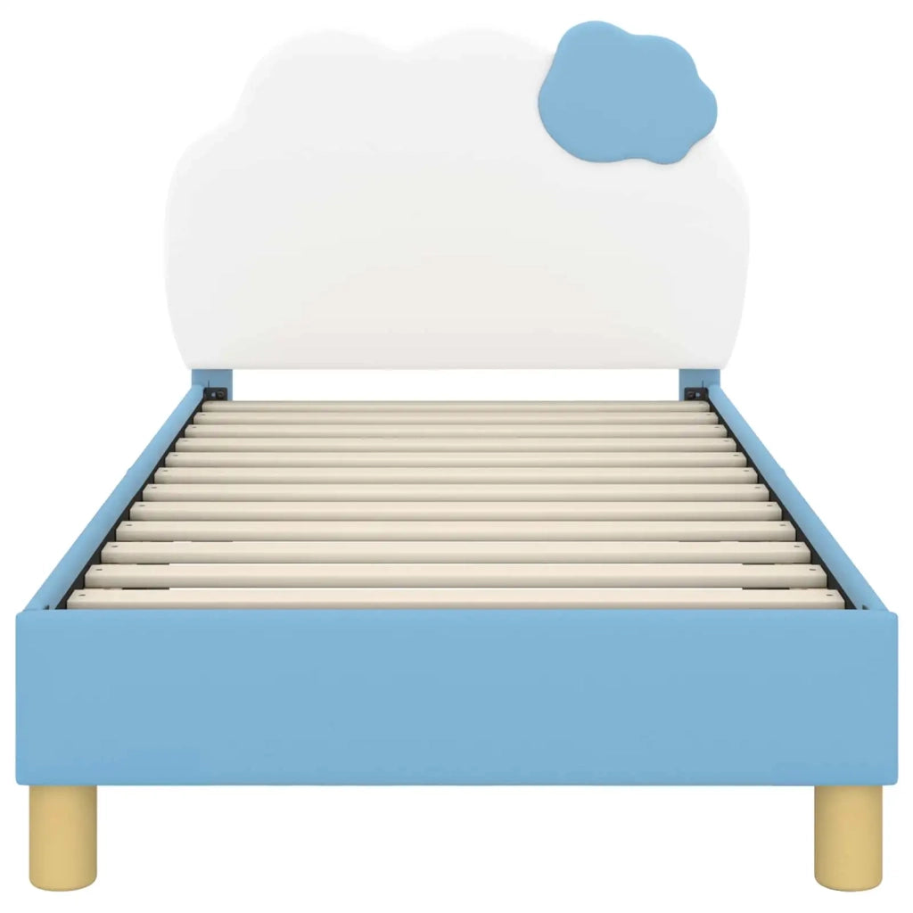 Struttura letto bambini con testata-Giroletto per bambini Blu 80 x 160 cm PU