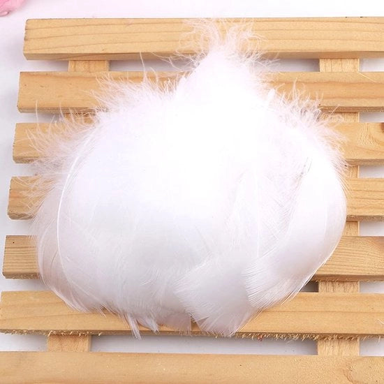 Pacchetto di 100 piume naturali di anatra - dimensioni 7-12 cm - decorazione per feste - opere d'arte DIY