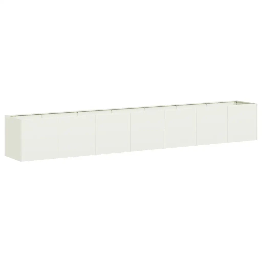 Fioriera Bianca 280x40x40 cm in Acciaio Laminato a Freddo 860690