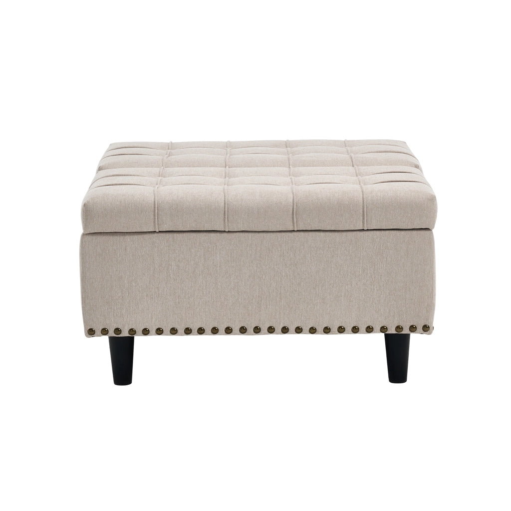 Panca Contenitore Imbottita ¨C MINIMAL ¨C Beige, seduta con vano, soggiorno camera
