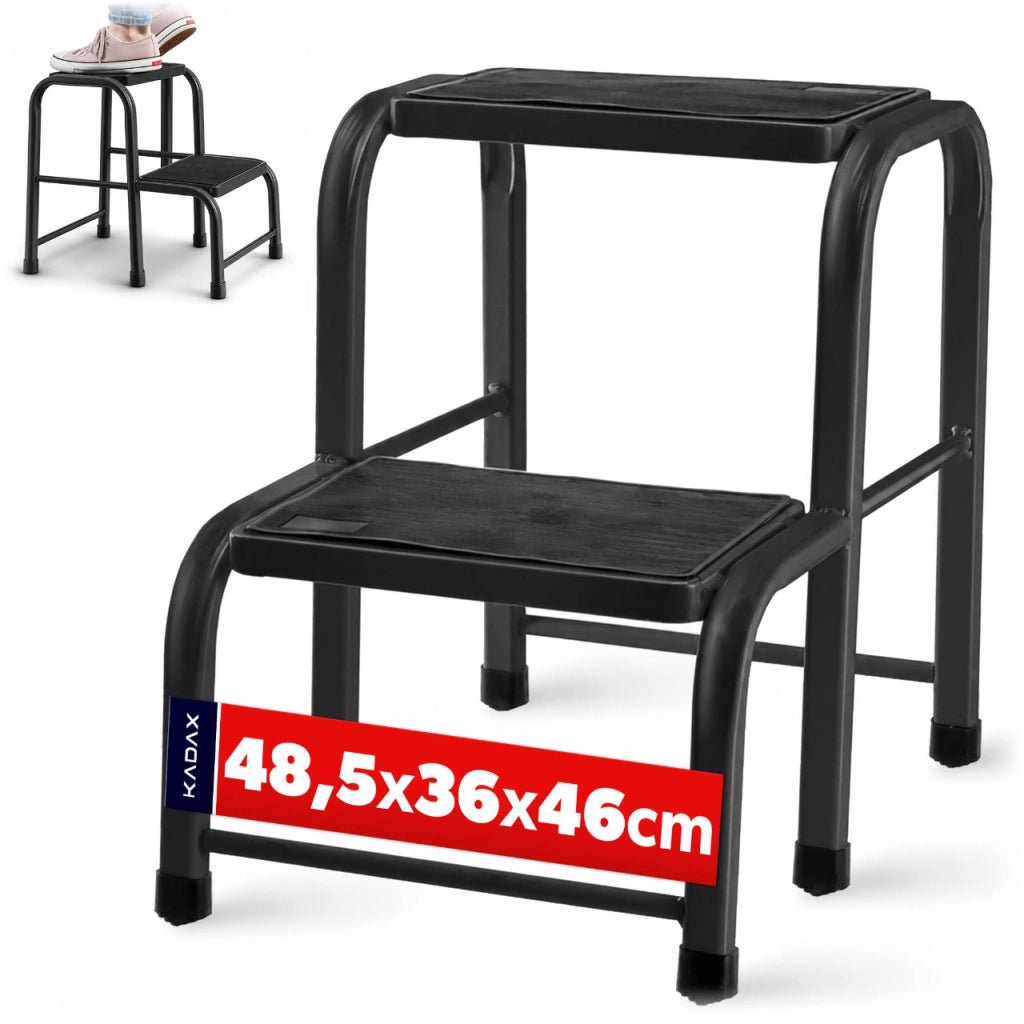 KADAX Scaletta Sgabello Scala a gradini per uso domestico Sgabello antiscivolo Portata massima 150 kg
