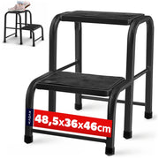 KADAX Scaletta Sgabello Scala a gradini per uso domestico Sgabello antiscivolo Portata massima 150 kg