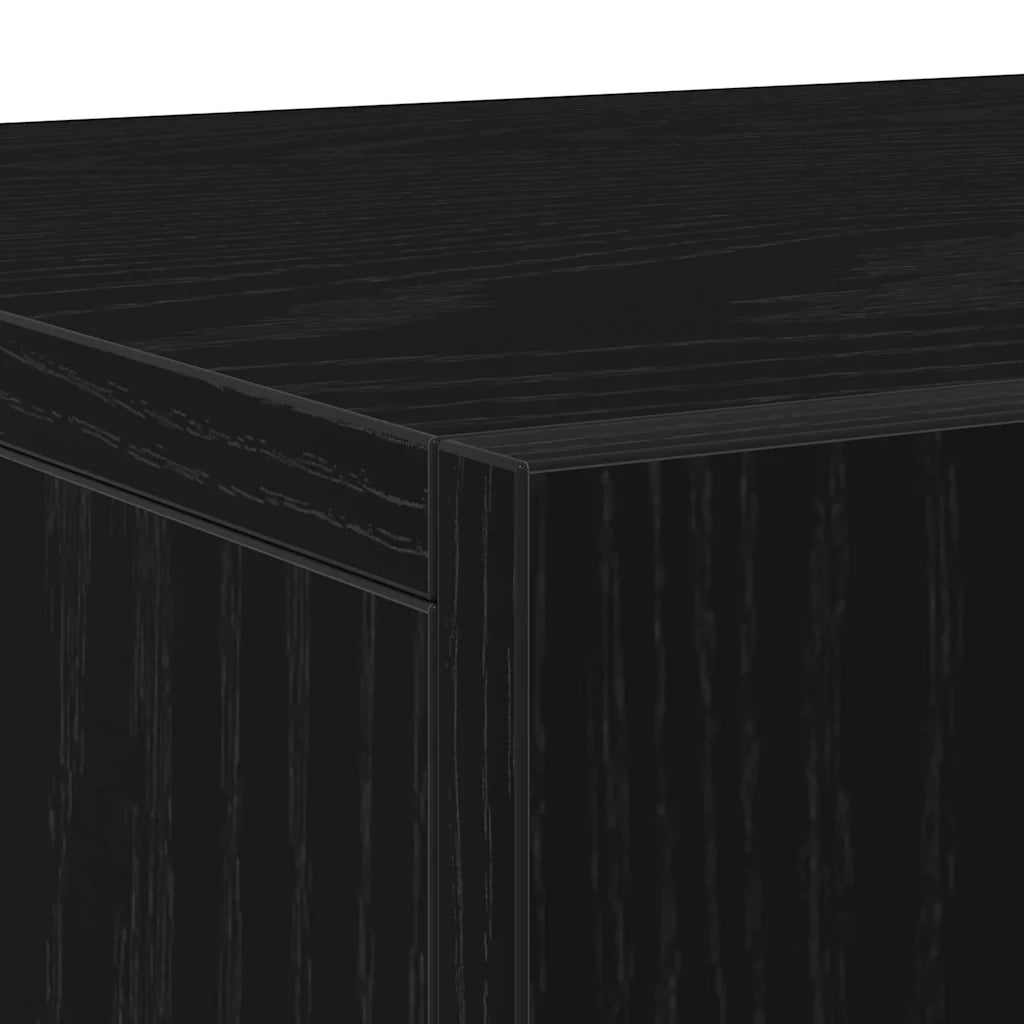 Credenza Rovere Nero 90 x 34 x 80 cm Legno multistrato 862955