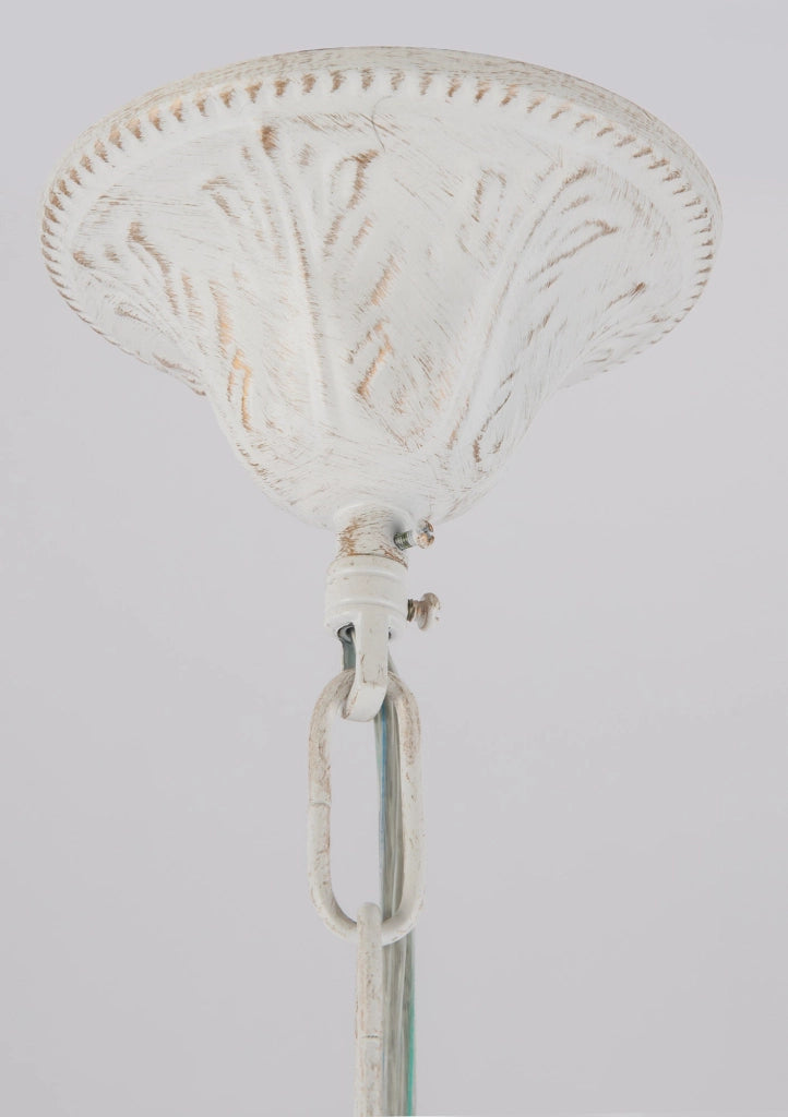 Lampadario Elegant in Metallo Grace Bianco con Oro