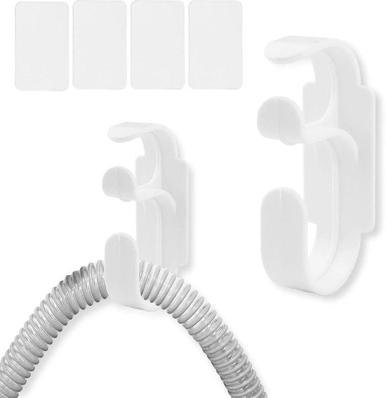 Supporto per CPAP - 2 pezzi - supporto per dispositivo di respirazione CPAP - sistema di fissaggio stabile - senza cerniera - comfort del sonno - accessori.