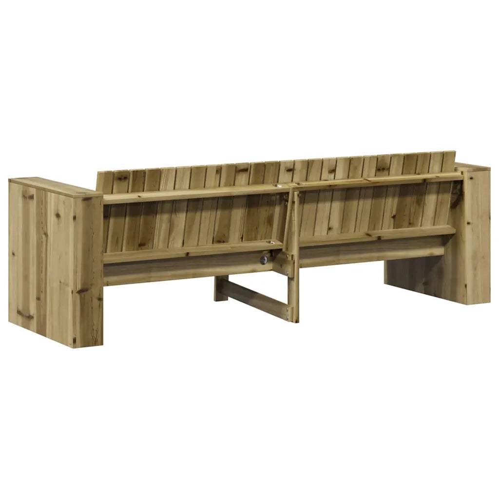Divano da giardino-Sofa da Giardino-Divano da esterno Marrone 185,5 x 60 x 62 cm Pino massello