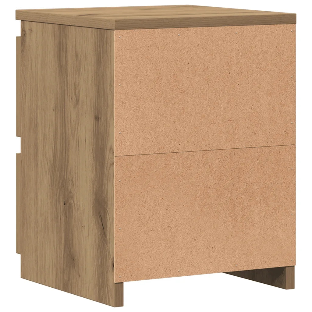 Comodino Rovere Artigianale 30x30x40 cm in Legno Multistrato 855848