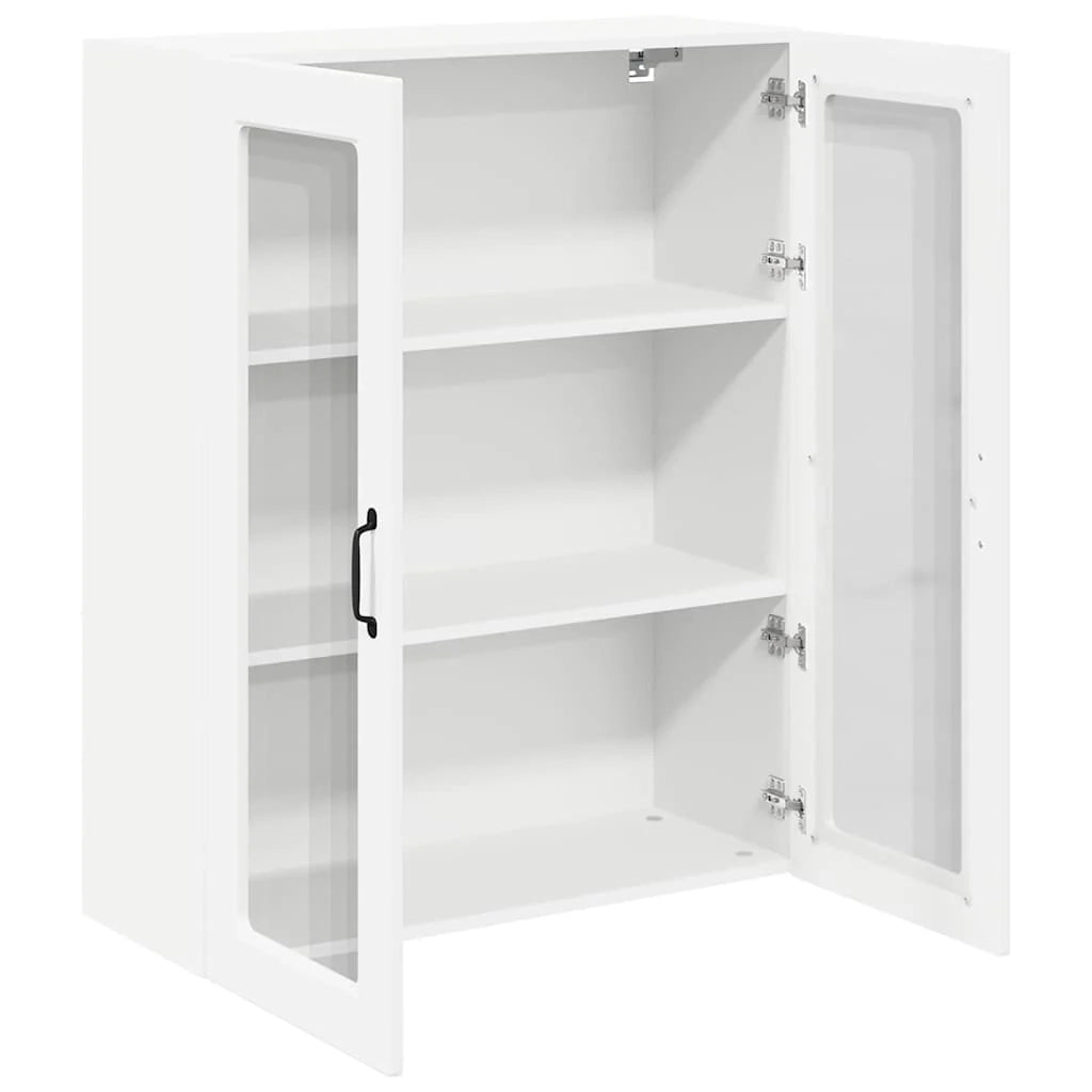 Mobile da cucina modernizzato con ampio spazio contenitivo 80 x 31 x 100 cm legno composito bianco 02_0053833