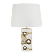 Lampada da Tavolo VKH111, Bianco, Ceramica, 30x30x43,5 cm