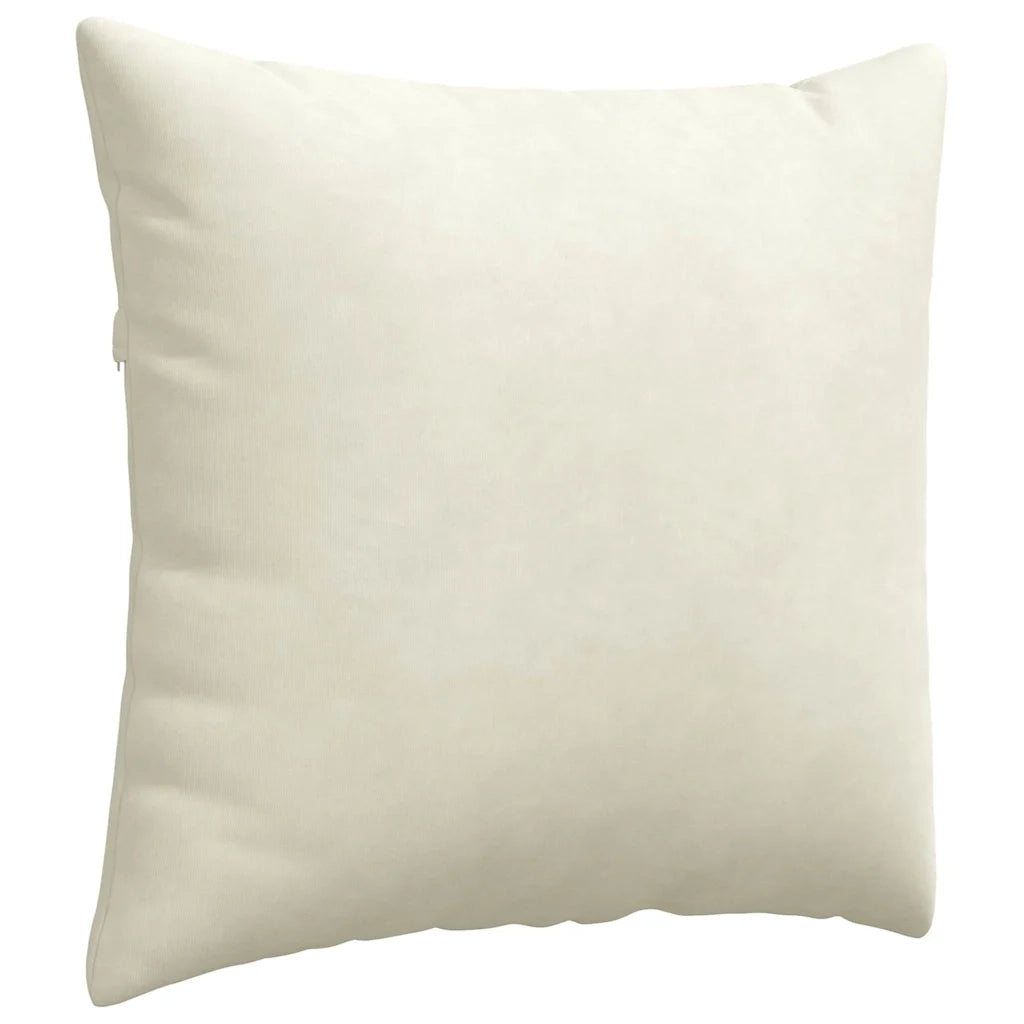 Cuscini da Divano 2 pz | Cuscini per sedie Crema 50 x 50 cm Tessuto in Cords