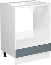 Mobile per forno da incasso R-Line, Grigio-blu, 60 cm senza piano di lavoro, per la libera combinazione all'interno di sistemi cucina modulari