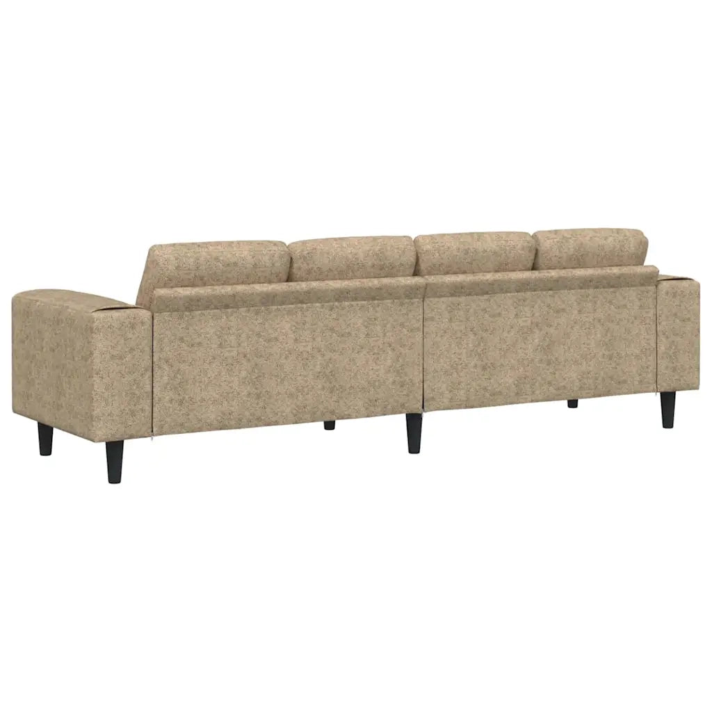 Set di divani Grigio chiaro Pelle scamosciata sintetica