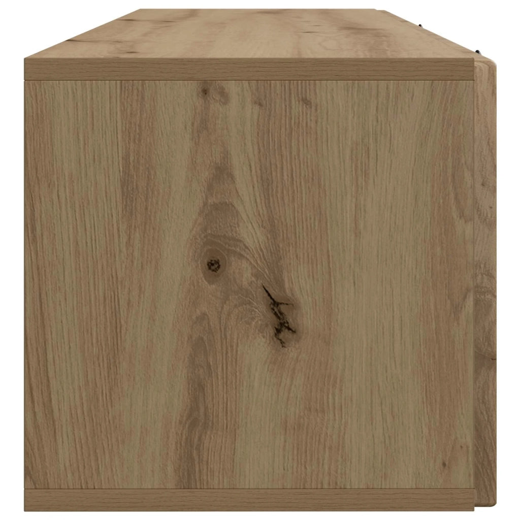 Mobile TV da Muro | Armadietto TV | Mobile Porta TV Rovere Artigianale 98 x 31 x 30 cm
