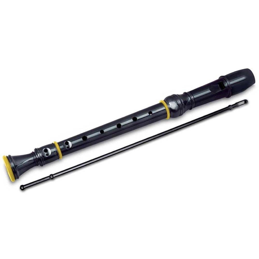 Trade Shop - Flauto Dolce Soprano Diteggiatura Barocca Scuola Media Nero Strumento Musicale -