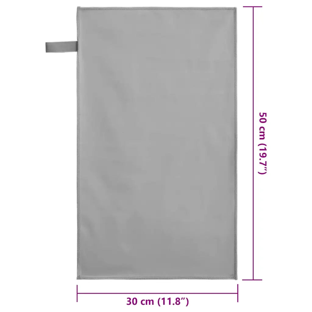 Asciugamani Sportivi 2 pz | Teli per bagno Grigio scuro 50 x 30 cm