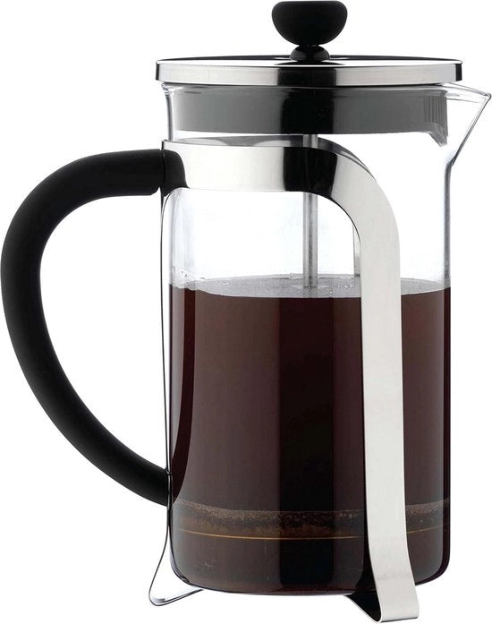 Filtro in acciaio inossidabile per caffè a stantuffo con becher in vetro di cromo - 8 tazze - 1000 ml