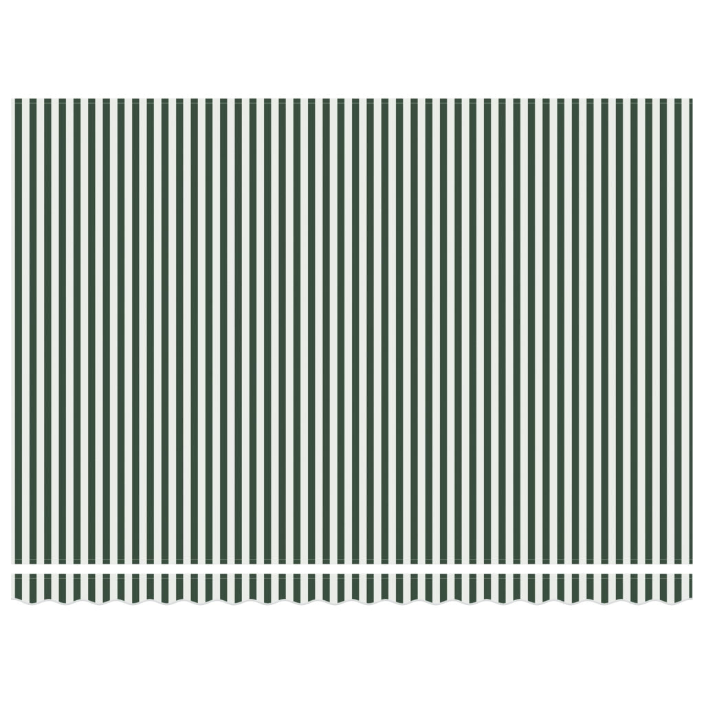 Tenda Retrattile Manuale  Verde e Bianco 450x300 cm