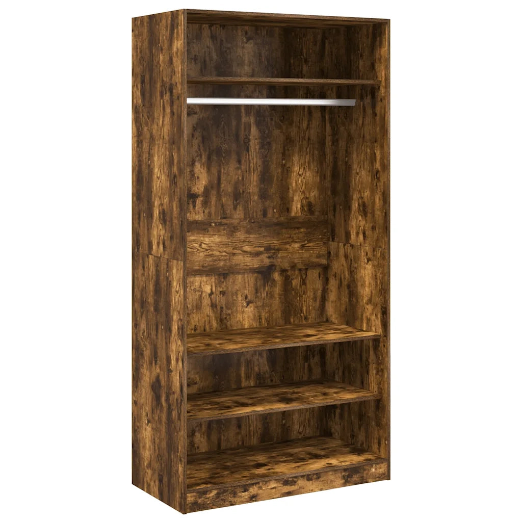 Armadio Rovere Fumo 100x50x200 cm in Legno Multistrato CFW8466078