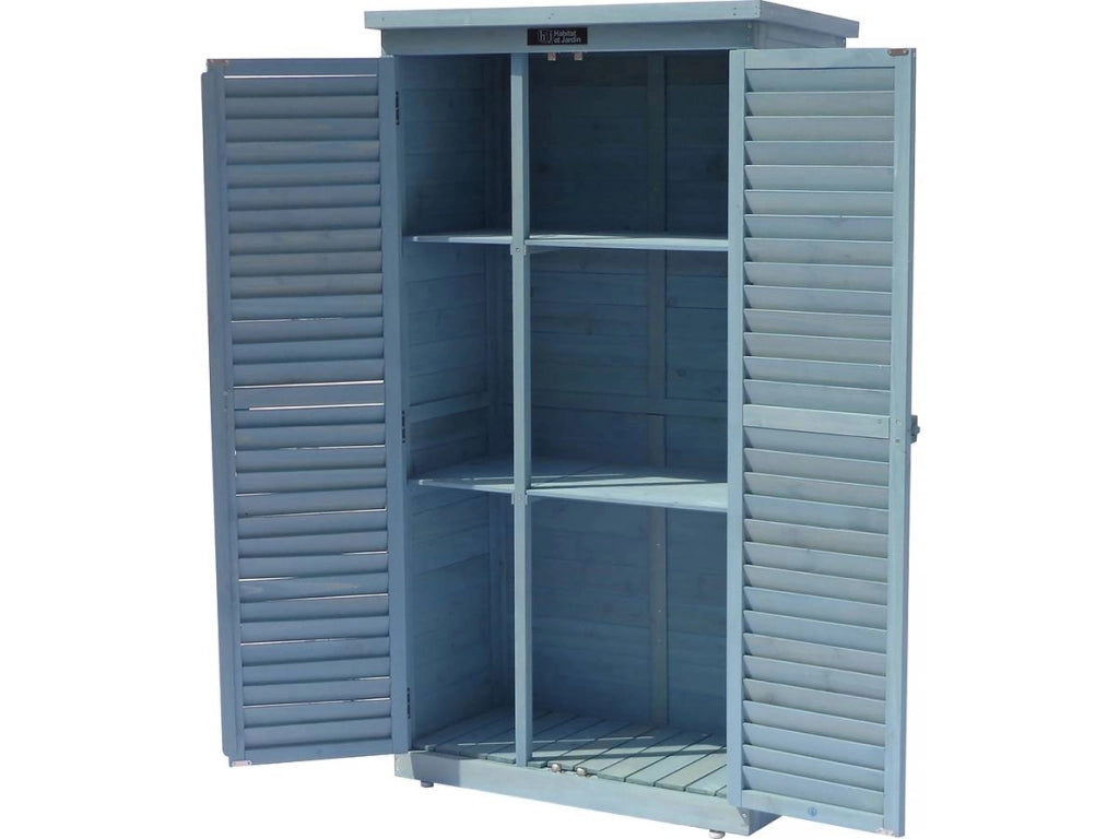 Armadio da giardino SPACE - 87 x 46.5 x 160 cm - Azzurro