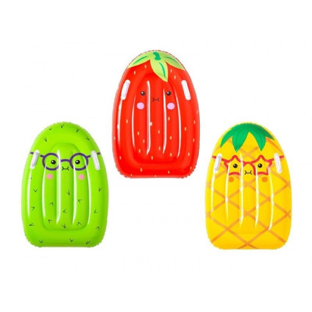 Trade Shop - Tavola Nuoto Surf Tutti Frutti 84x56cm 3 Frutti Assortiti Fragola Kiwi Ananas 42049 -