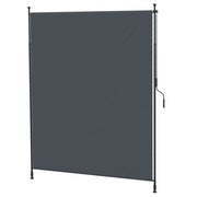 Tunica verticale 200 x 292 cm retrattile verticalmente protezione solare regolabile struttura in alluminio grigio per terrazza e balcone