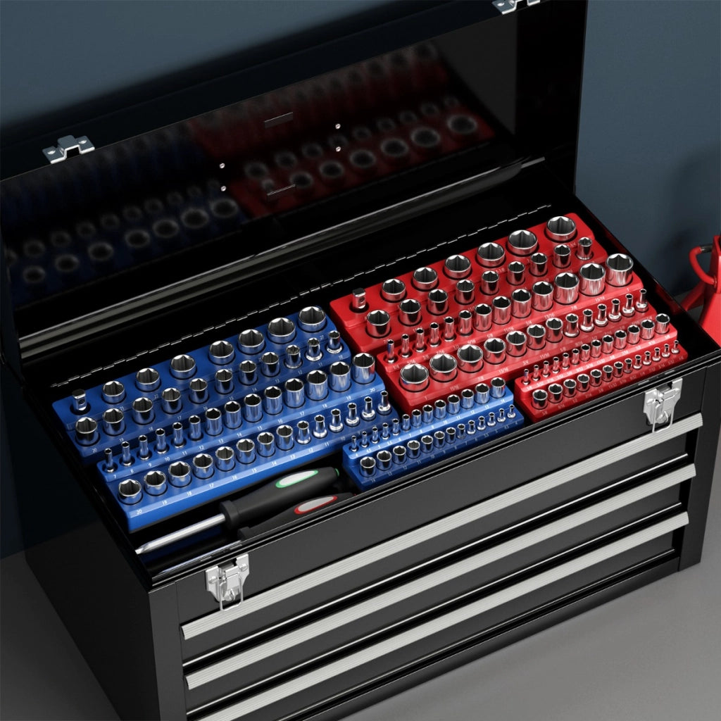 Set di supporti magnetici per punte delle chiavi a bussola da 6 pezzi, Set di supporti per chiavi a bussola Blu-Deposito utensili Tool