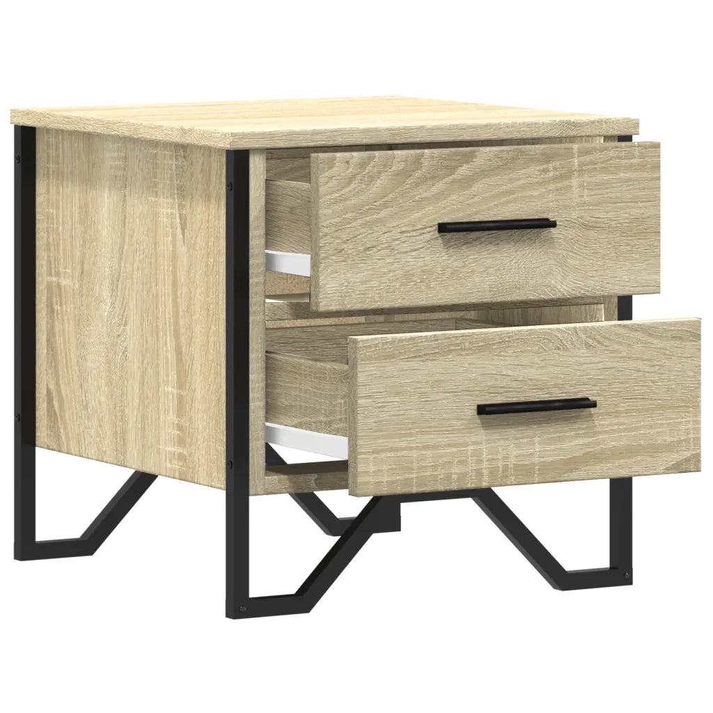 Set di 2 Comodini | Armadio da Notte | Mobiletto da notte Rovere Sonoma 40x41x40 cm in Legno Multistrato