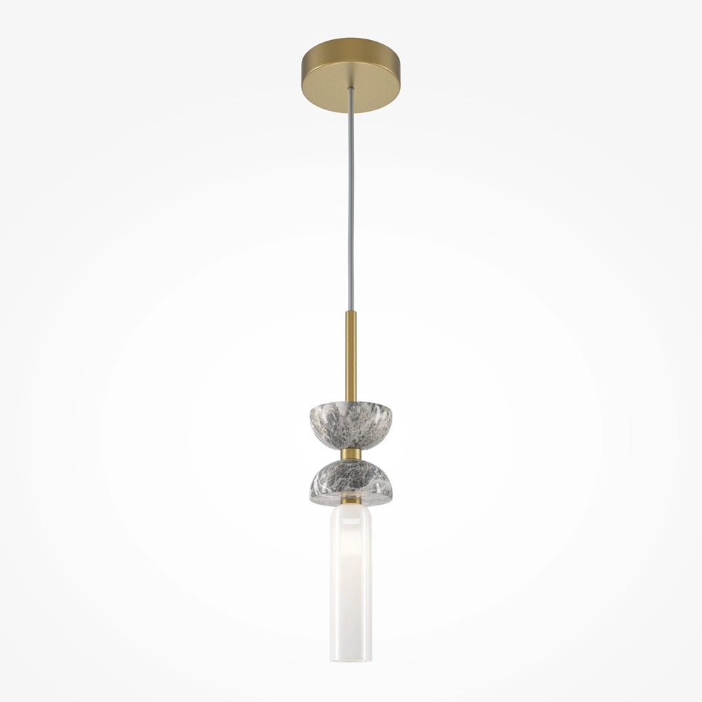 Lampada a sospensione Maytoni Kyoto marmo oro/grigio G9