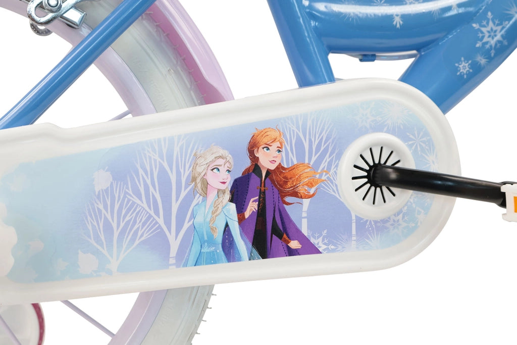 Bicicletta per Bambine 16" Disney Frozen Freni Caliper e Stabilizzatori in Acciaio Hi-Ten Azzurro
