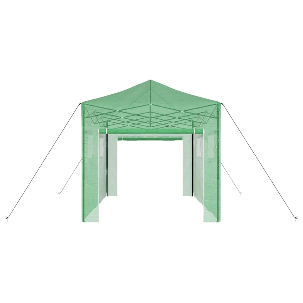 Serra da giardino rettangolare pieghevole 280 x 410 x 315 cm facile accesso design moderno in ferro verde 02_0058859