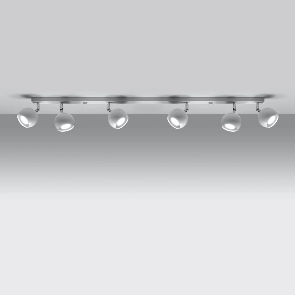 Plafoniera FOKUMO 6 faretti bianca Pure Lume GU10 120cm