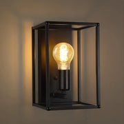 ZMH Applique da parete nera a parete per interni stile vintage per camera scala con attacco E27 senza lampadina