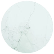 Piano per Tavolo Bianco Ã˜40x0,8 cm Vetro Temperato Design Marmocod mxl 78676