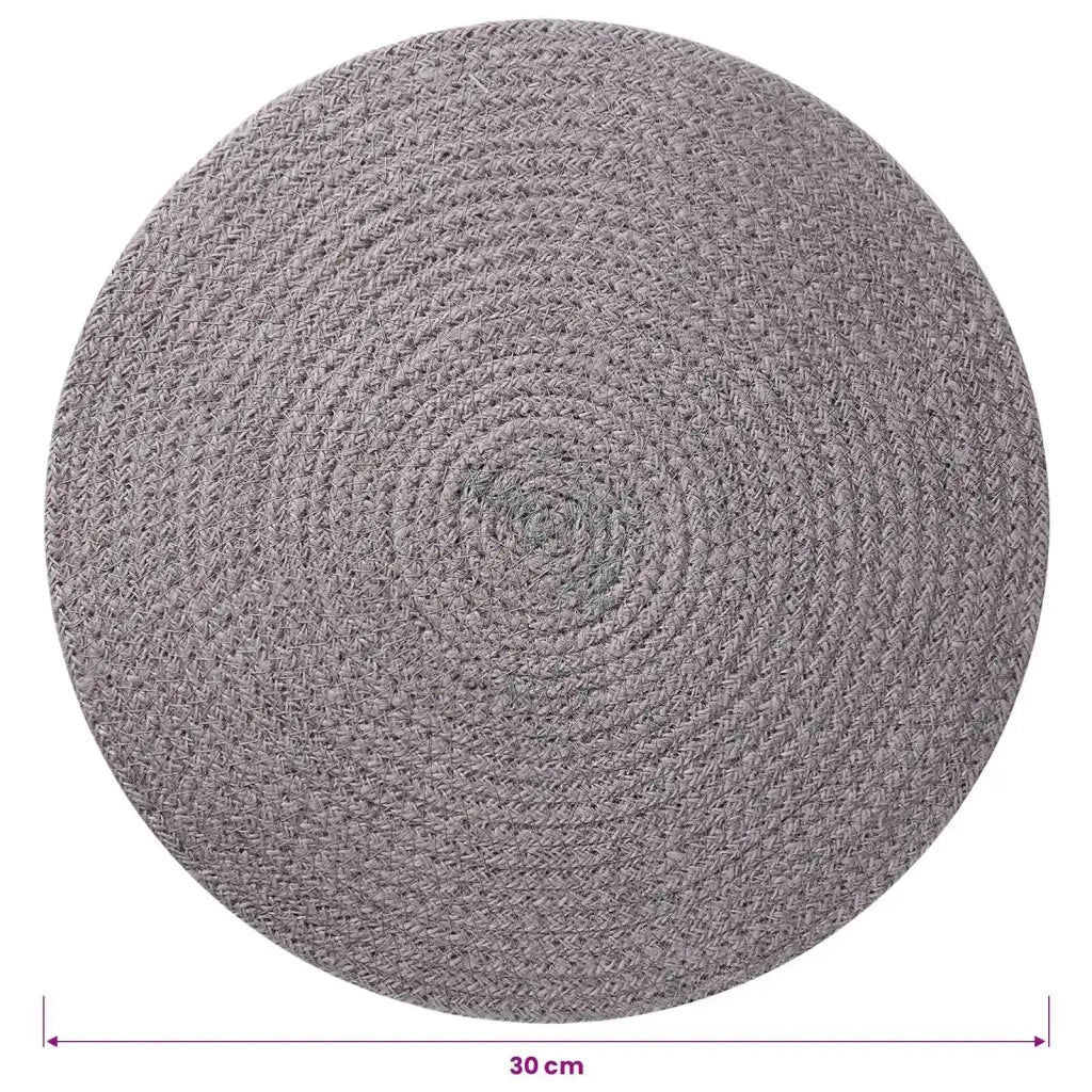 Sottobicchieri in juta 6 pcs Grigio Ø 30 cm 100% Juta Tossa 42012306