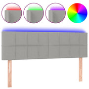 Testiera | Testata a LED Grigio Chiaro 144x5x78/88 cm in Tessuto