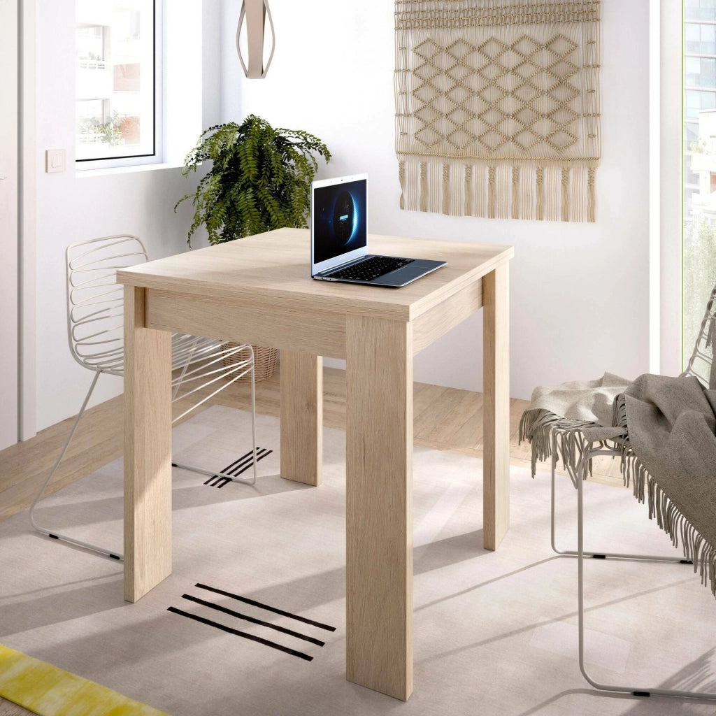 Tavolo allungabile Alamaro, Consolle estensibile multiposizione,Tavolo consolle ausiliare pieghevole, 79/134x67h79 cm, Rovere