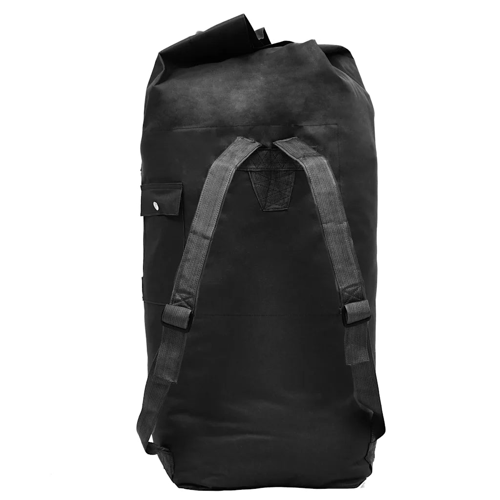 Borsone da Viaggio in Stile Militare 85 L Nero CFW6570006